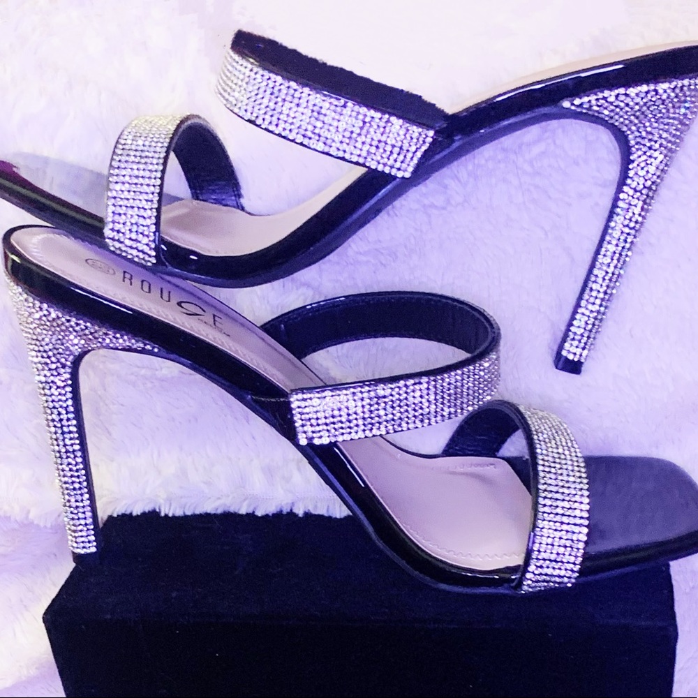NEW SIZE 8.5 SILVER RHINESTONES DRESSY MULES